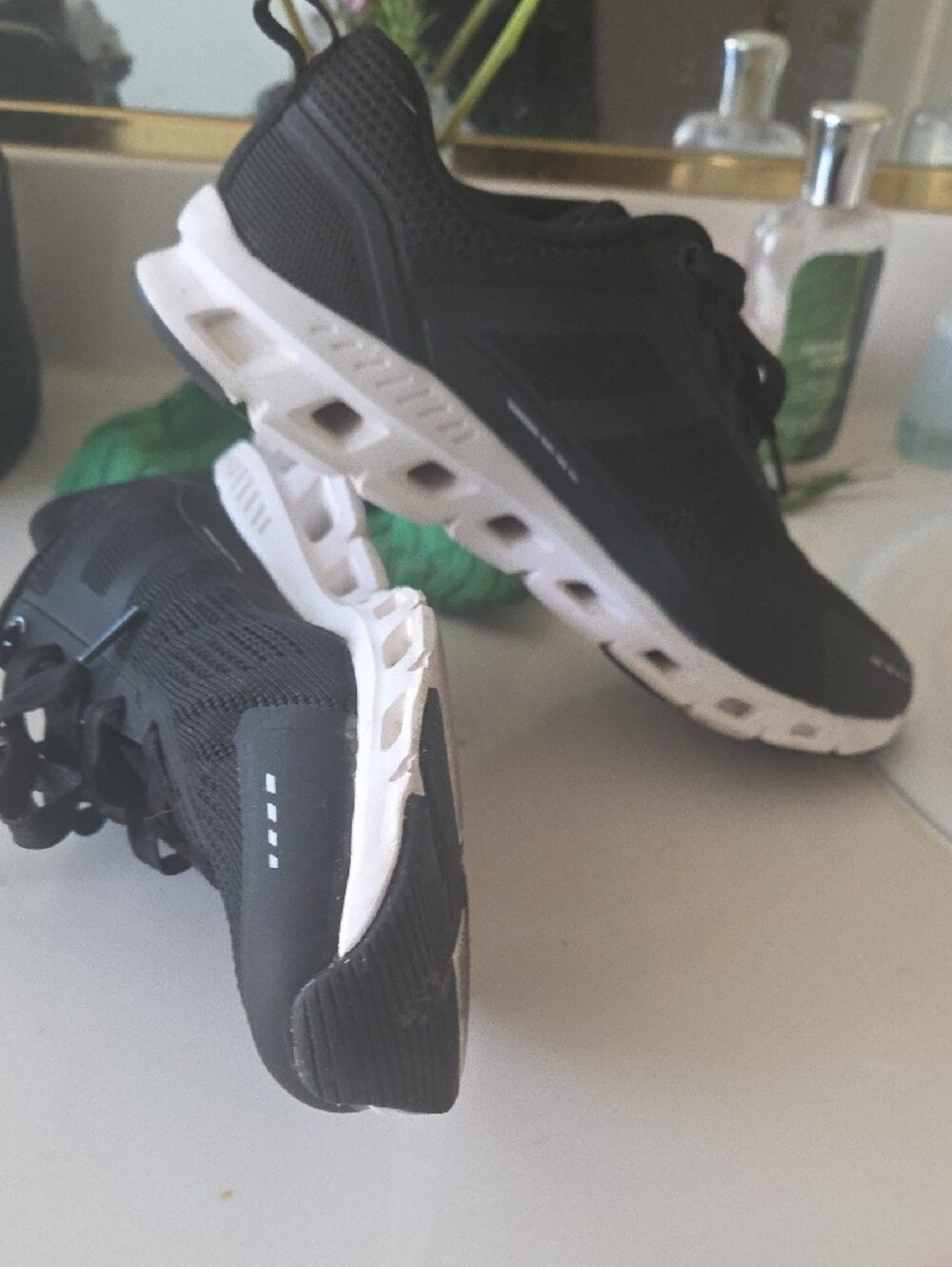 Avia Black Athletic Running Shoes with White Soles